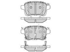 Yaolun Semi-metallic Ceramic Brake Pads Rear Disc Brakes D1722-8946 for Fiat LINEA / PANDA / Abarth