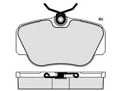 D487-7367 / GDB817 / 0004208920 / 0004209100 / 0004209120 / 0004299120 / 0014208120 Brake pad for MERCEDES BENZ 190