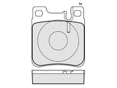 Brake Pad D603-7484 Rear Axle Brake for MERCEDES-BENZ E500 / E55 / S320 / S350 / S400 / S420 / S500 / S600