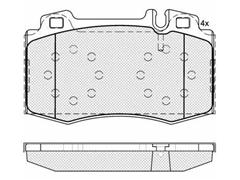 Car Brake Pads OEM 1634200820 Pastilla De Freno for M-BENZ W163 00- ML350 ML500 W220 S280 S320 S500 S600 99- D847-7723