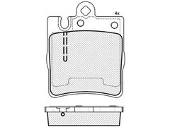 Brake Pad D876-7753 Rear Axle Brake for MERCEDES BENZ CLK Convertible A208 / W210 /E320 / E420 / E430