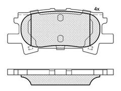 D996-7897 SP1385 04466-48030 04466-48040 Brake Pad for LEXUS RX  RX330  RX350  RX400h TOYOTA RAV 4