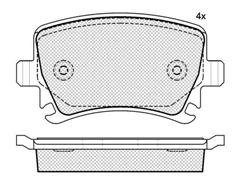 D1108-8213 1K0698451B 8E0698451M 4F0698451A 8307-D1188 Brake Pads for Audi AUDI A6 Quattro / VOLKSWAGEN Tiguan 2009-2011