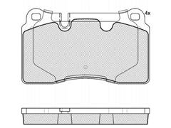 D1129-8238 / 70001081 / 7L6698151E / 7L6698151G / 7L6698151J Brake Pad for Ferrari 612 SCAGLIETTI / VW TOUAREG