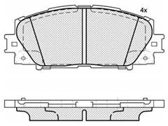 Brake Pads for PN1508,A-714K, AN-714KT, AN-714WK, AN-764K, DB1820, DB2159, 04465-B1350,8538-D1184, D1184, D1184-8301, D1184-8538, NDP419