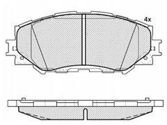 Brake Pads for PN1524, AN742K, DB1802, D1210-8330, 19169642, NDP440, D2274, D227402, 04465-02220, 04465-02240, 04465-02310, 04465-02400