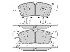 D1455-8655 FDB4403 GDB4603 68052369 68052369AA 68052370AC Brake Block for JEEP Grand Cherokee