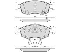 Brake Pad D1568-8777 / 6810-2483-AA for FIAT FIAT 500