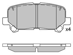 D1585-8397 / 43022-SZA-A10 Thickness 15.4 mm Brake Pad for HONDA Pilot 2012-2014