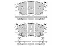 D1847-9075 / 58101-D3A00 / 58101-D7A10 / 58101F2A50 Brake Pad for HYUNDAI Tucson 2016