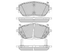 D2065-9297 / 04465-F4010 / 04465-F4020 4 Pieces One Set Brake Pad for Toyota C-HR 2018-2019