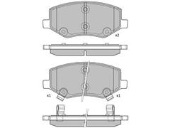 D2289 / GDB7973 / CX041 Online Custoization Brake Pad for JAC REFINE iEV6S S2 S3 S4 2014